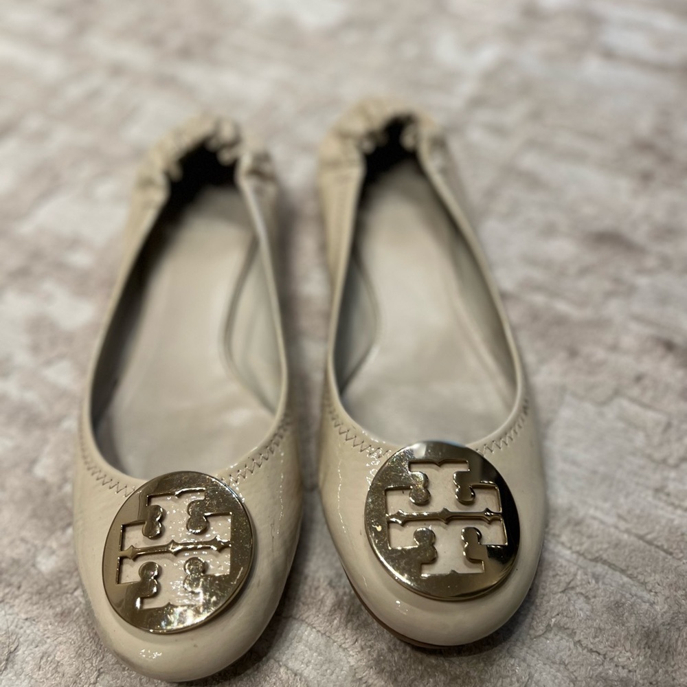Tory Burch Cream Ballet Flats